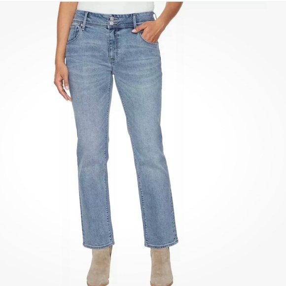 Hudson Women's Mid-Rise Straight Jeans, Icy Blue, Size 10 - Picture 1 of 9